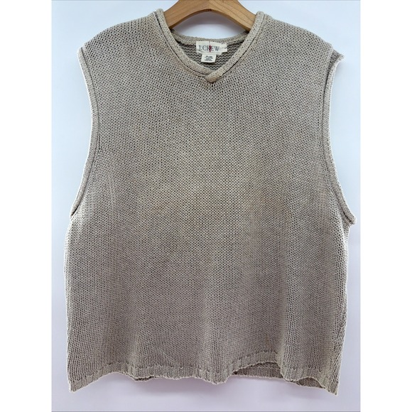 J.CREW Tops - J Crew VTG Textured Sleeveless Sweater womens sz L beach coastal preppy nautical